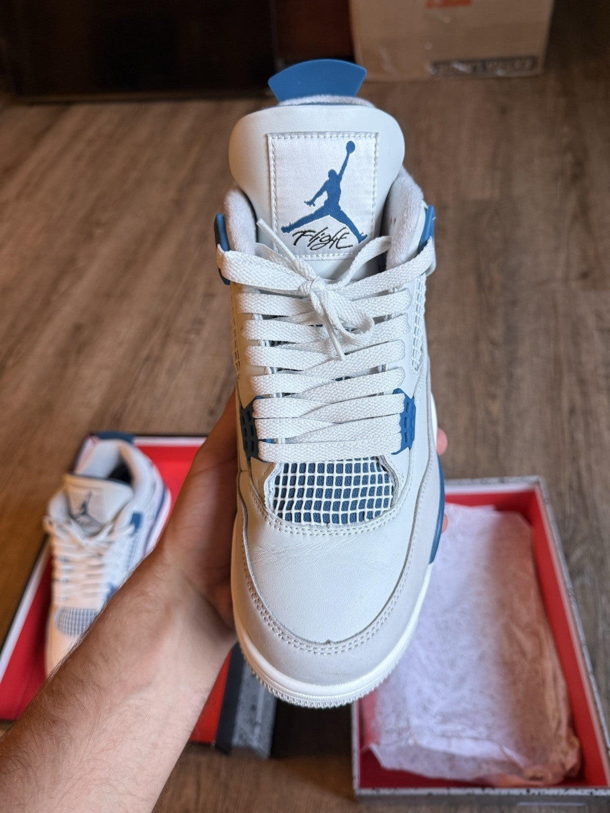 Size 9 - Jordan 4 Retro Military Blue