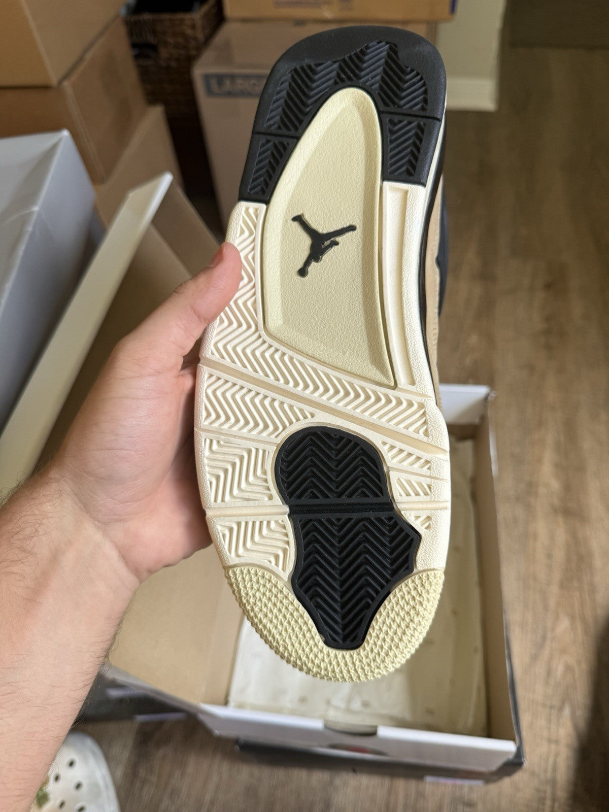 Size 9M/10.5W - Jordan 4 Retro Fossil (Brand New)