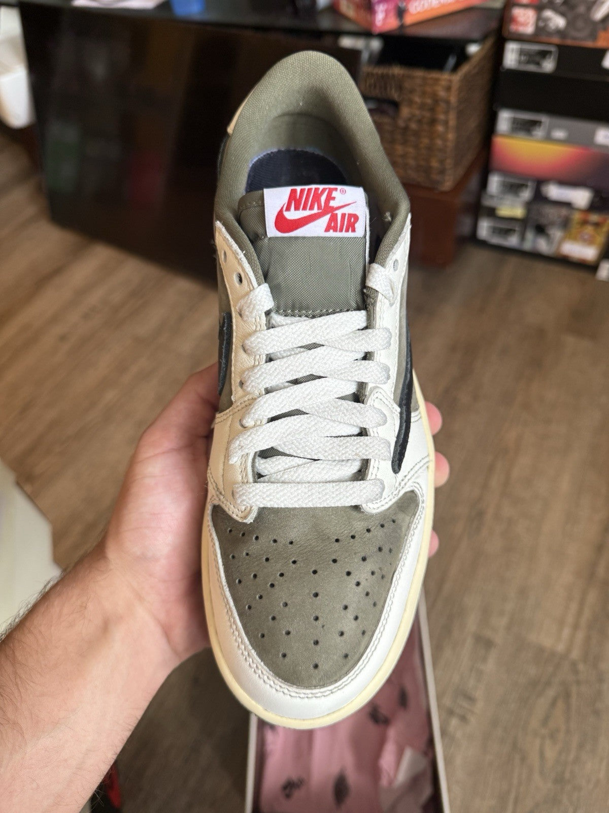 Size 7M - Jordan 1 Low OG SP Travis Scott Medium Olive
