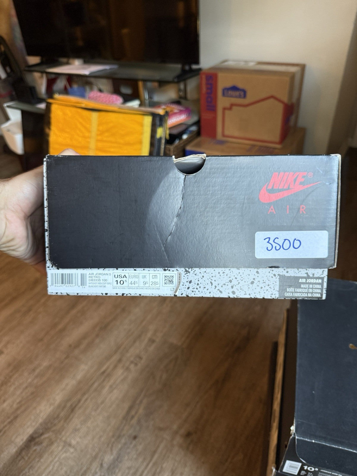 Size 10.5 - Jordan 5 Retro Top 3 Black (2020)