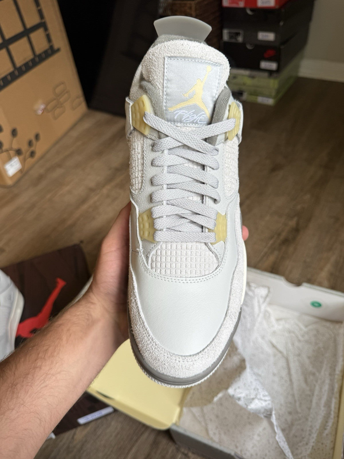 Size 11 - Jordan 4 Retro Craft Phonton Dust (New with Box Damage)