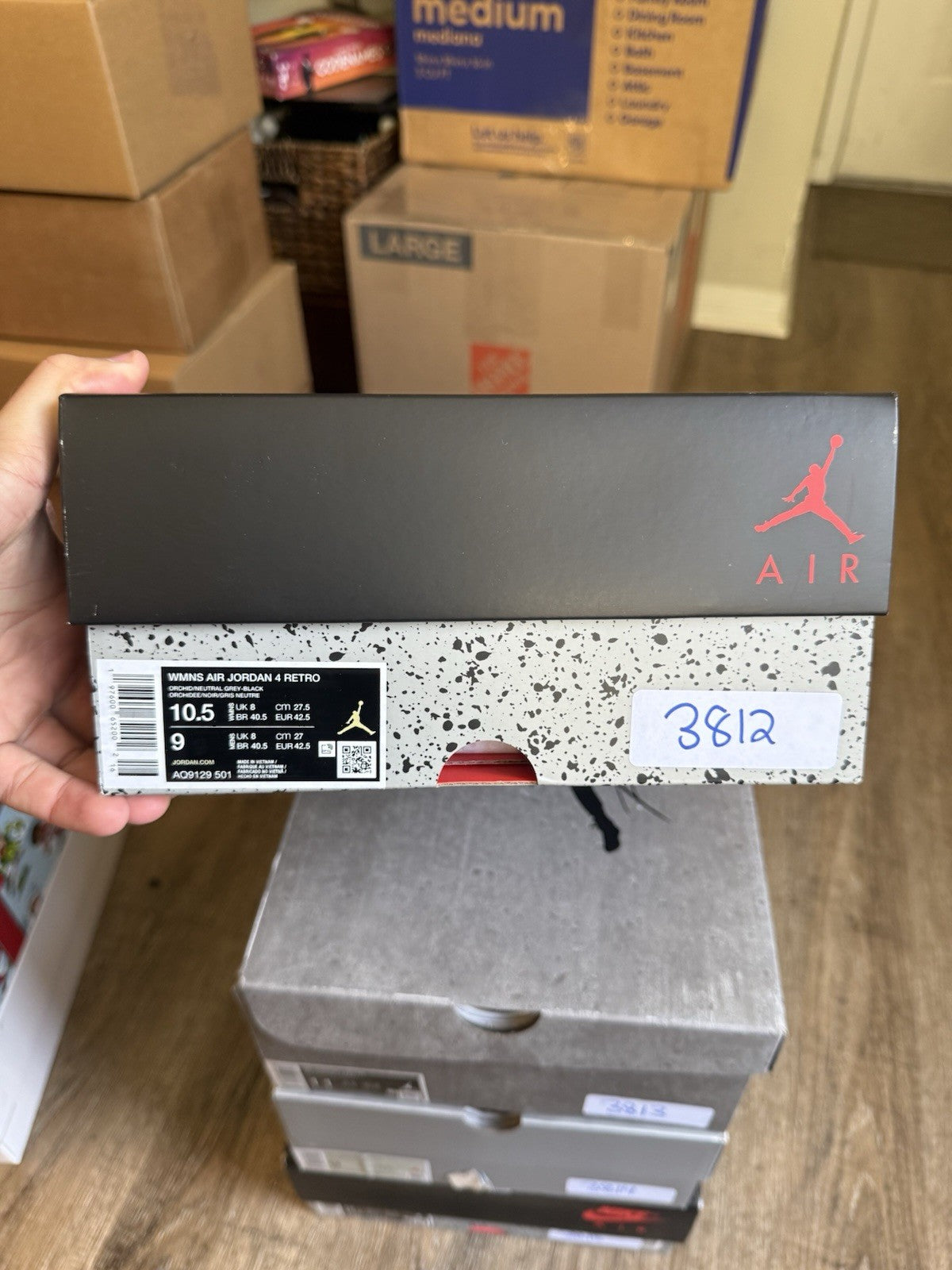 Size 9M/10.5W - Jordan 4 Retro Orchid
