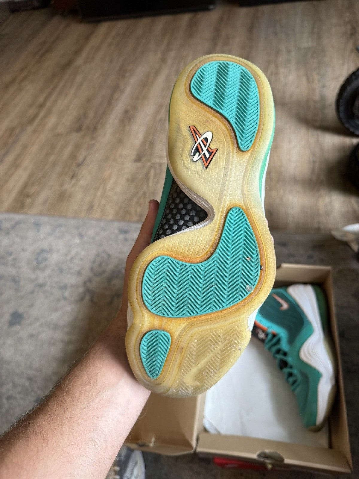 Size 8.5 - Nike Air Penny 5 Miami Dolphins (SEPERATION)