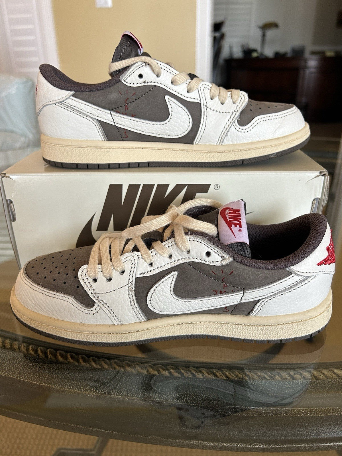 Jordan 1 Retro Low OG SP Travis Scott Reverse Mocha Size 2.5Y PS