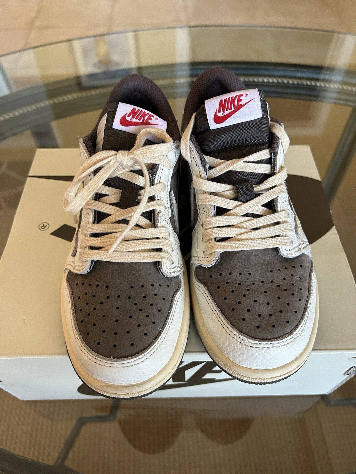 Jordan 1 Retro Low OG SP Travis Scott Reverse Mocha Size 2.5Y PS