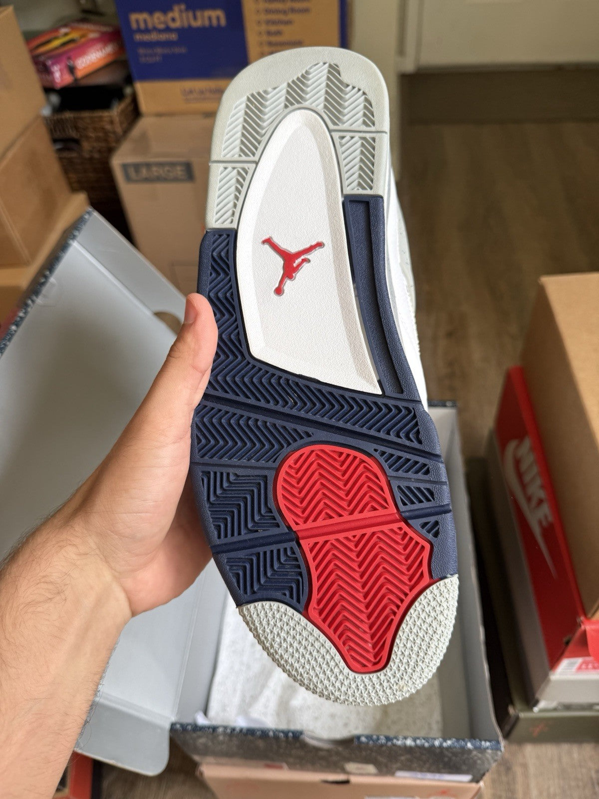 Size 13 - Jordan 4 Retro Mid Midnight Navy