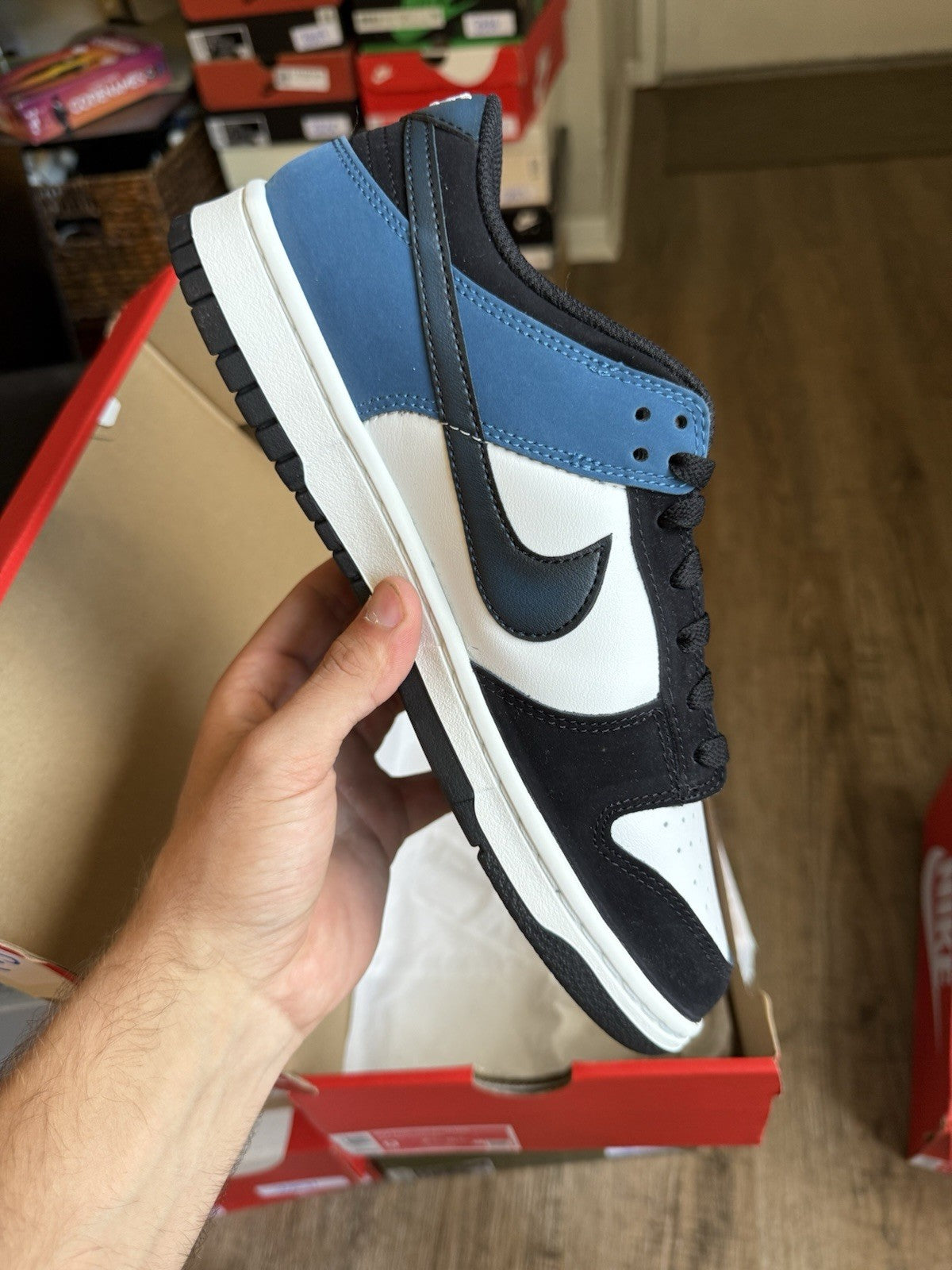 Size 9 - Nike Dunk Low Airbrush - Industrial Blue