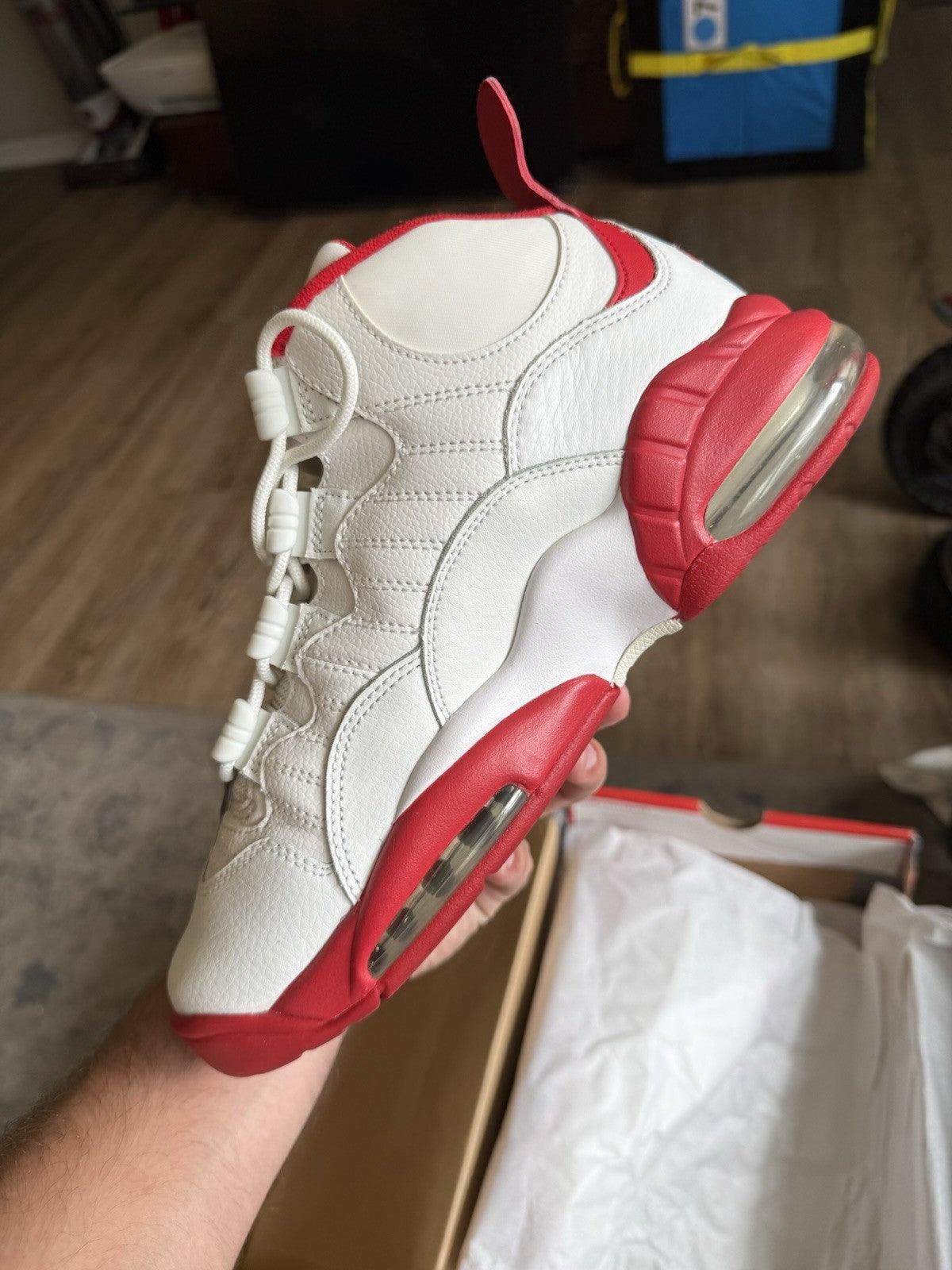 Size 8 - Nike Air Max Sensation Summit White/University Red