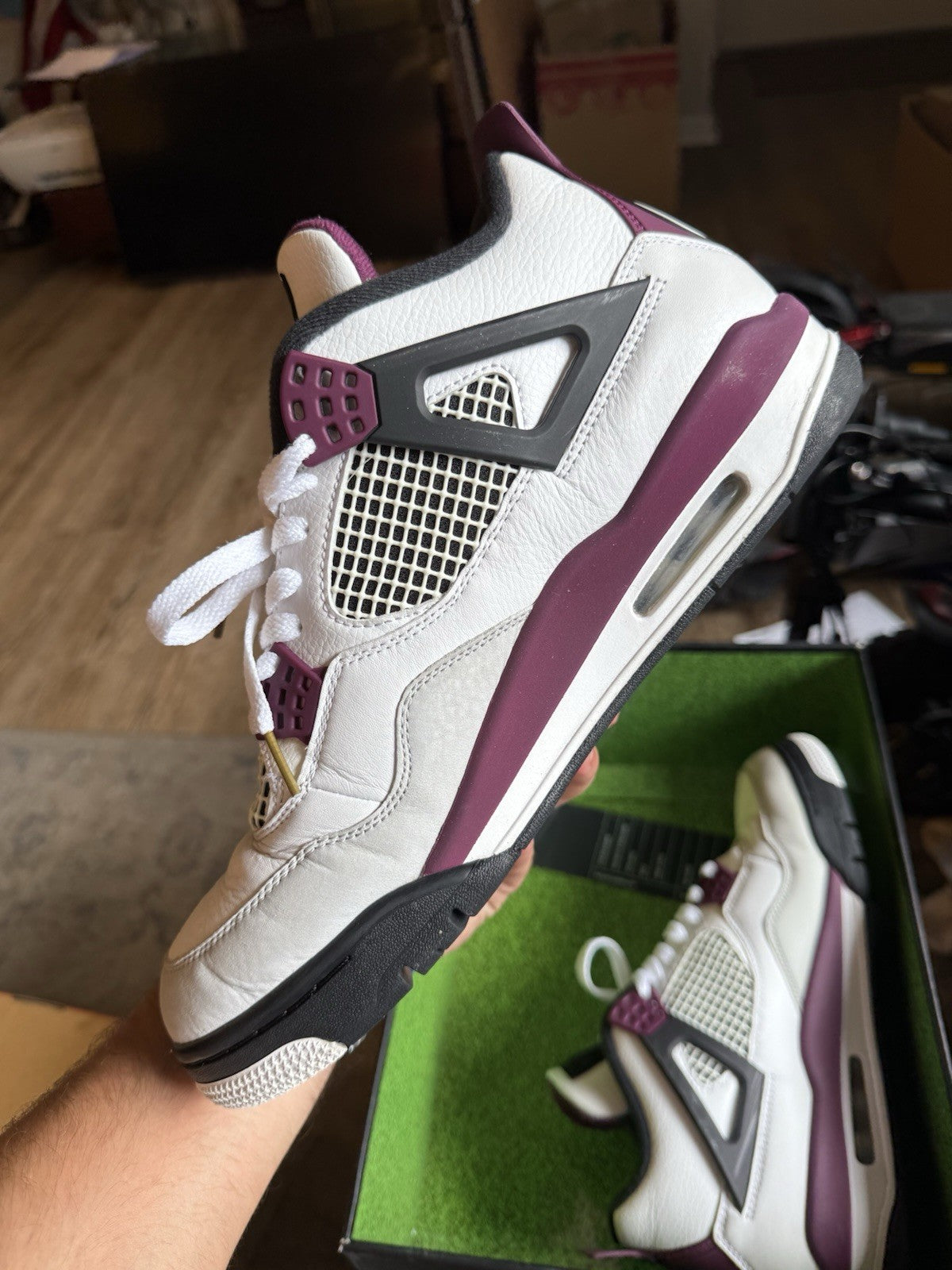 Size 10.5 - Jordan 4 Retro x Paris Saint-Germain Bordeaux 2020 CZ5624 100