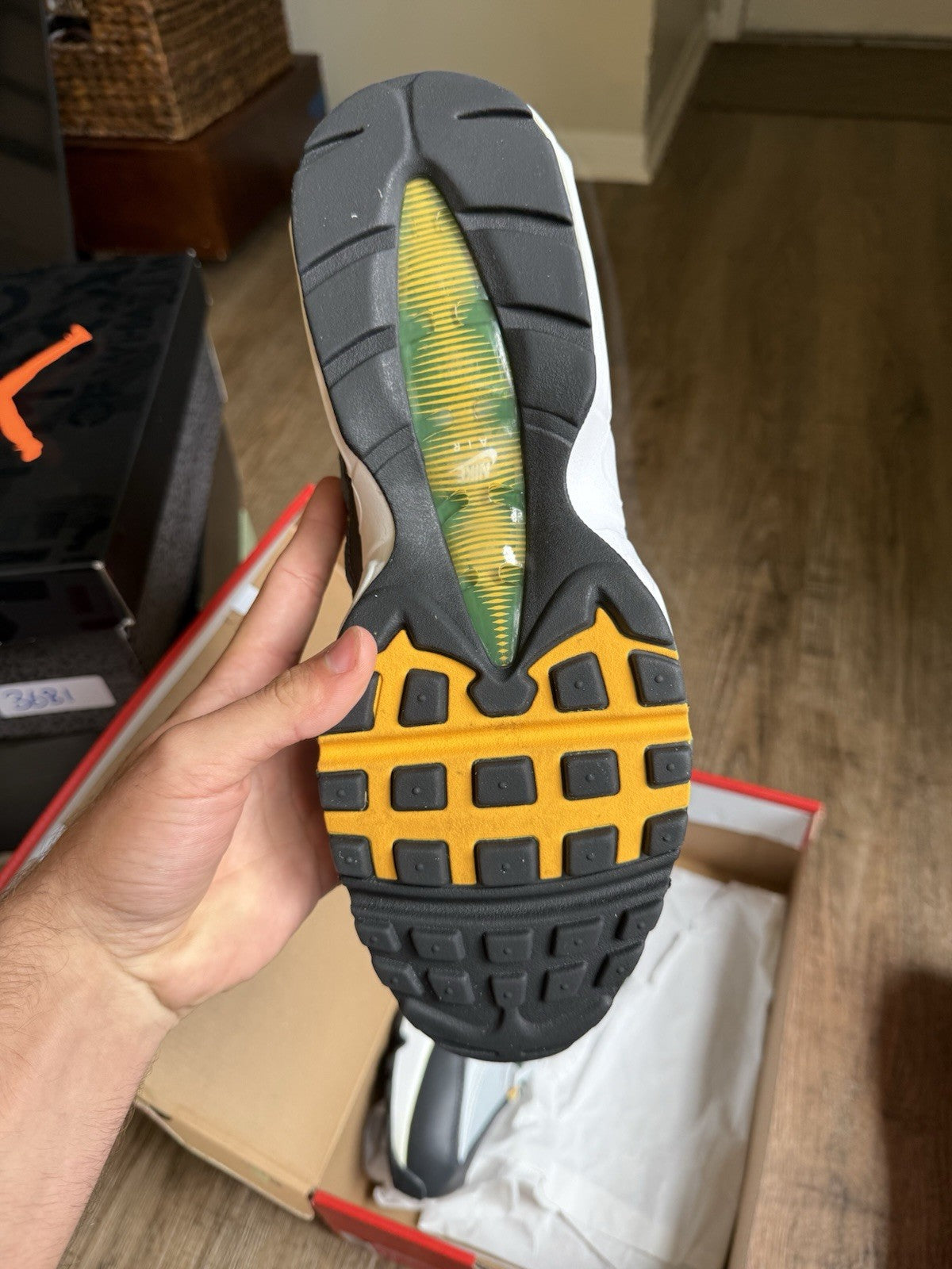 Size 11 - Air Max 95 Prep School Pure Platinum Gorge Green