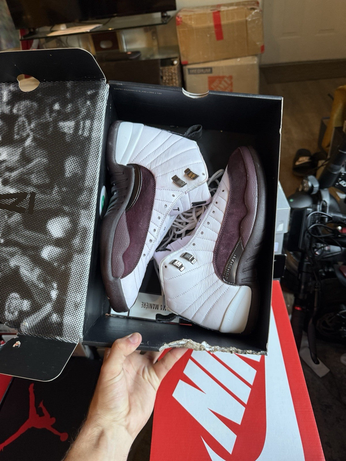Size 8M/9.5W - Jordan 12 Retro SP x A Ma Maniere Mid White W