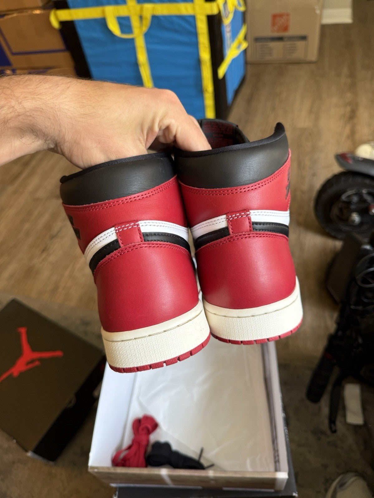 Size 10.5 - Air Jordan 1 Retro OG High Black Toe Reimagined
