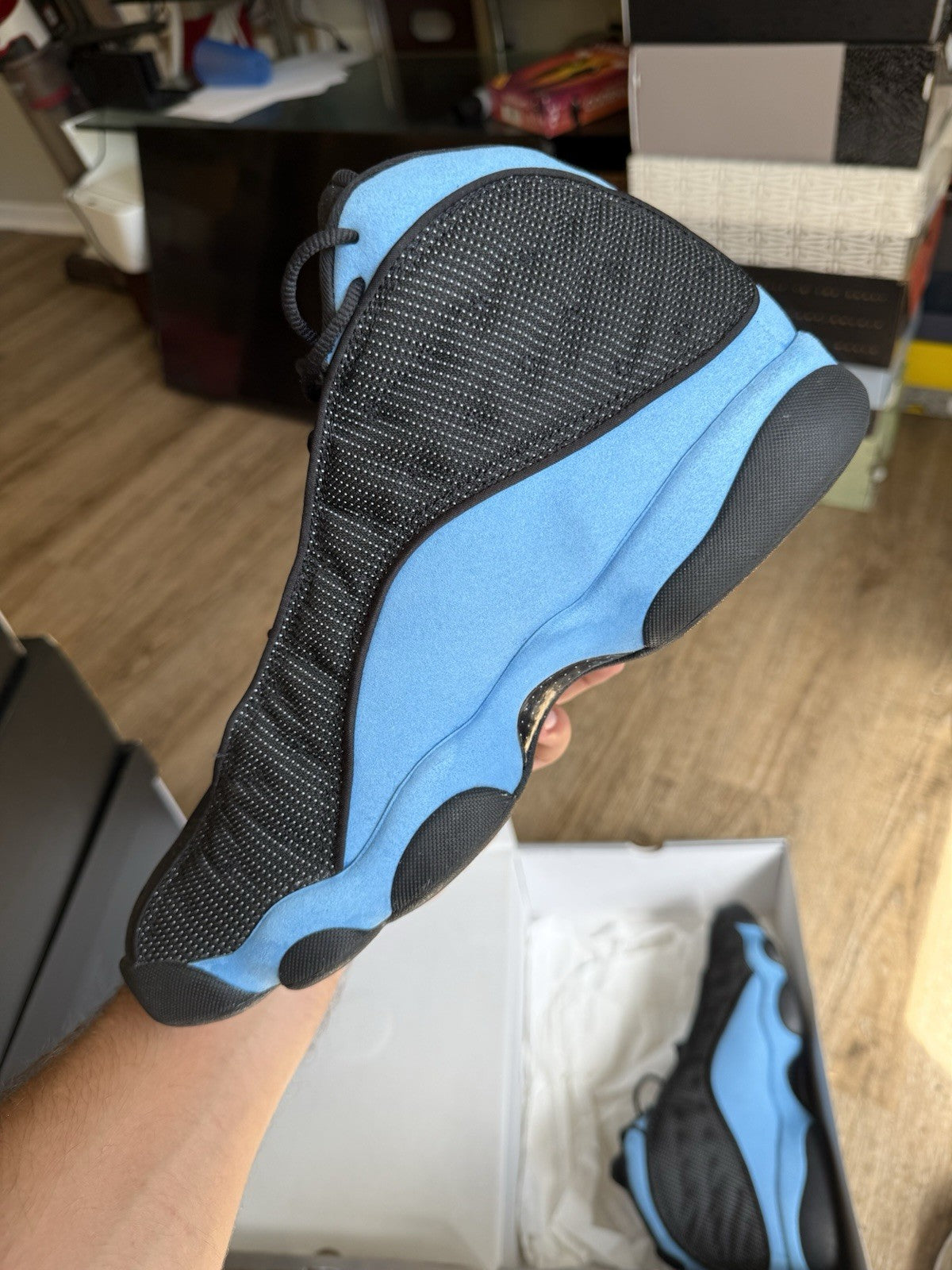 Size 13 - Jordan 13 Retro Mid Black University Blue