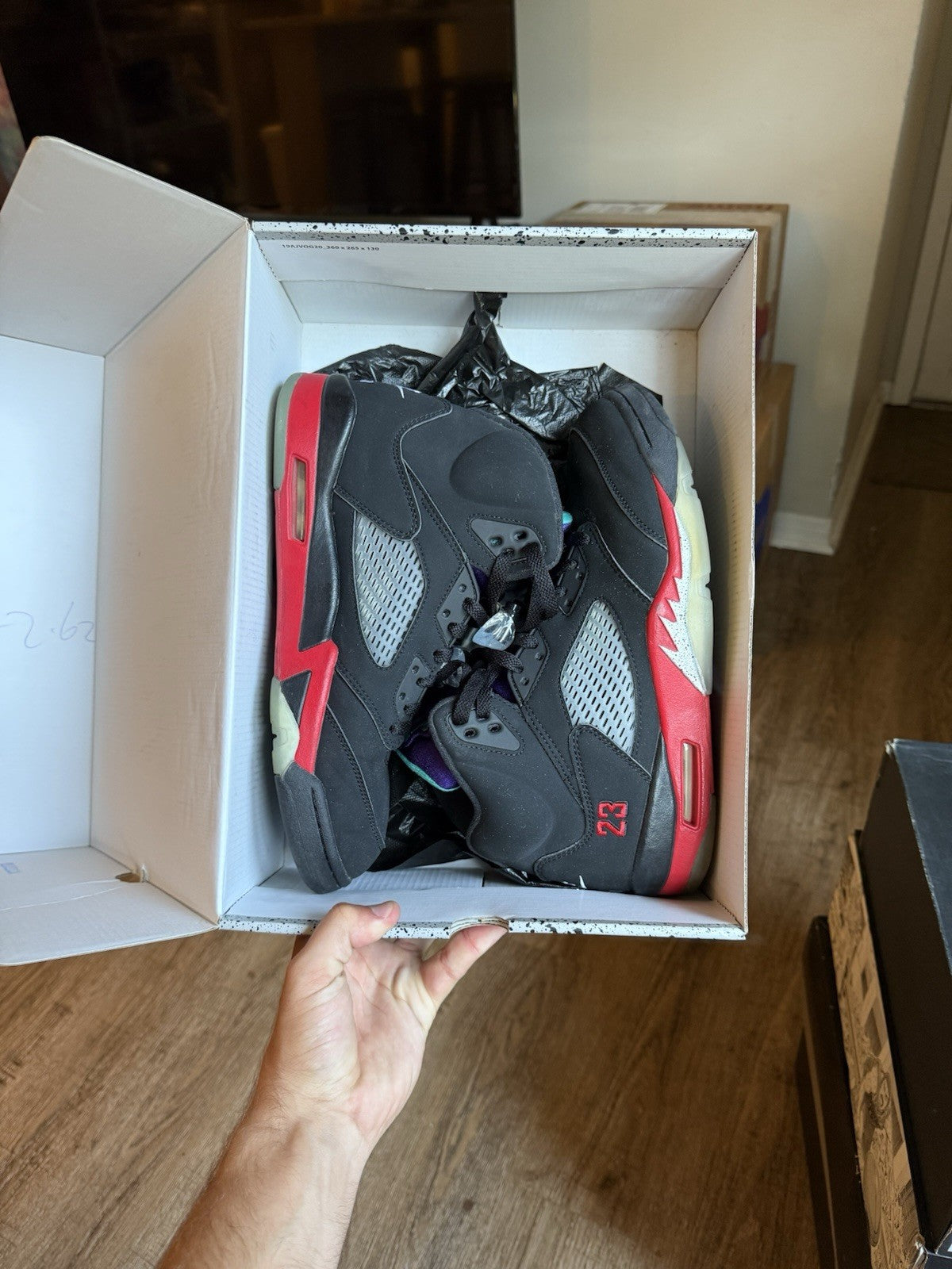 Size 10.5 - Jordan 5 Retro Top 3 Black (2020)