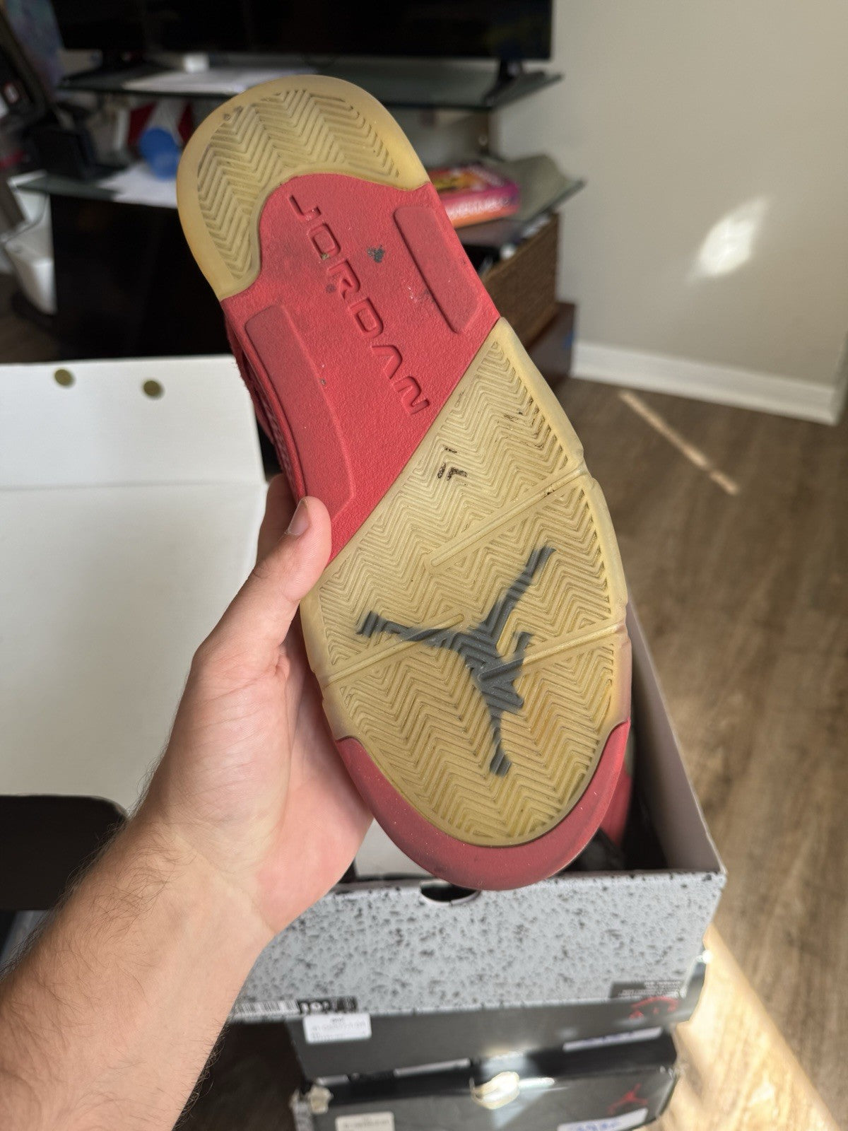 Size 10.5 - Air Jordan 5 Retro Red Suede