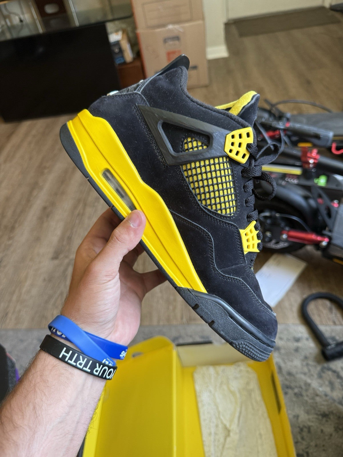Size 9 - Air Jordan 4 Retro Yellow Thunder