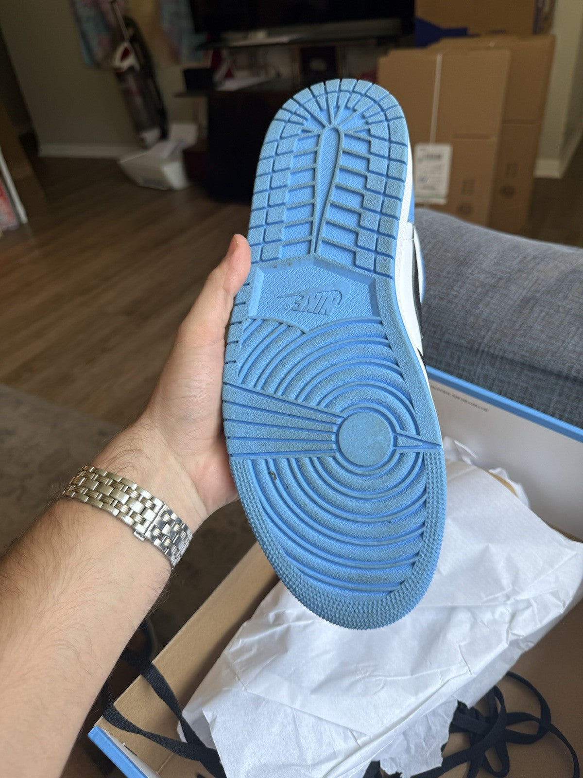 Size 11.5 - Nike Air Jordan 1 Retro OG High UNC Toe