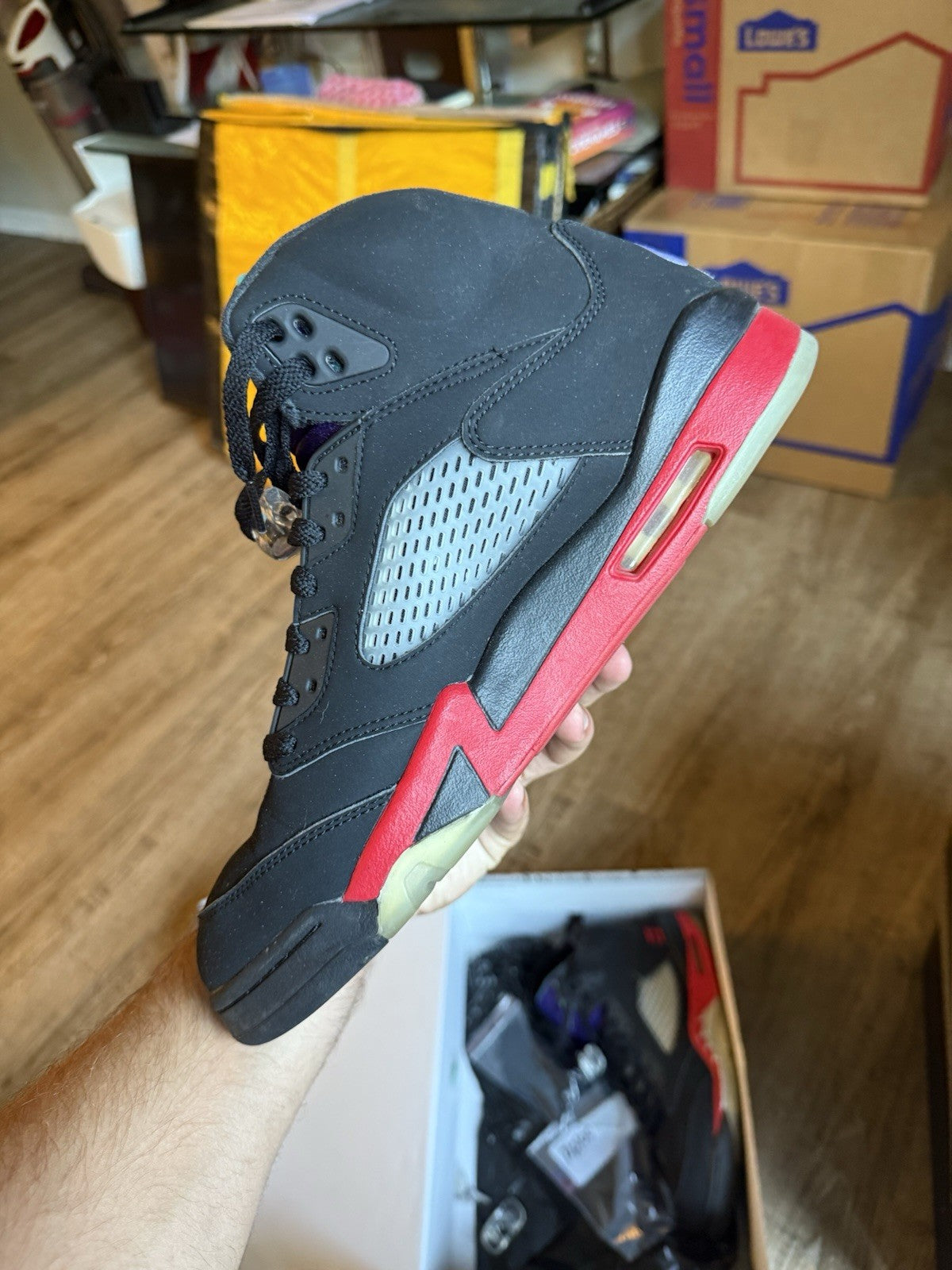 Size 10.5 - Jordan 5 Retro Top 3 Black (2020)