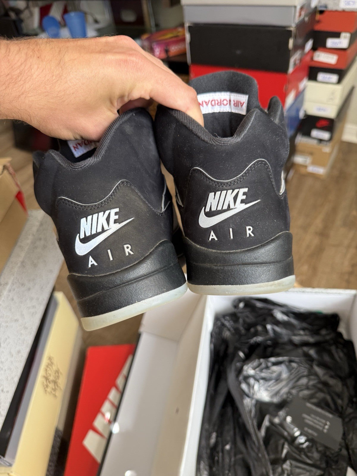 Size 10.5 - Jordan 5 Retro Black Metallic Reimagined