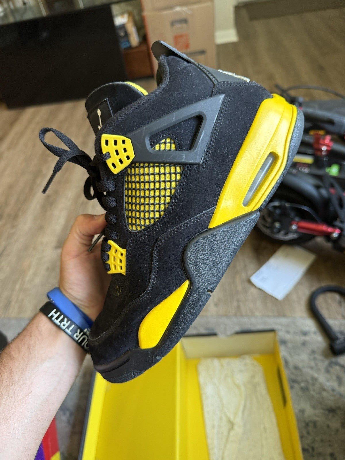 Size 9 - Air Jordan 4 Retro Yellow Thunder