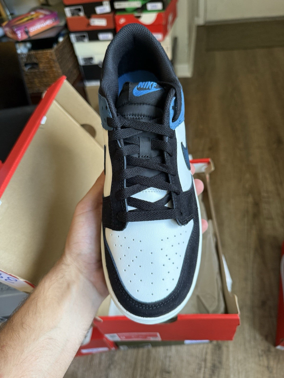 Size 9 - Nike Dunk Low Airbrush - Industrial Blue