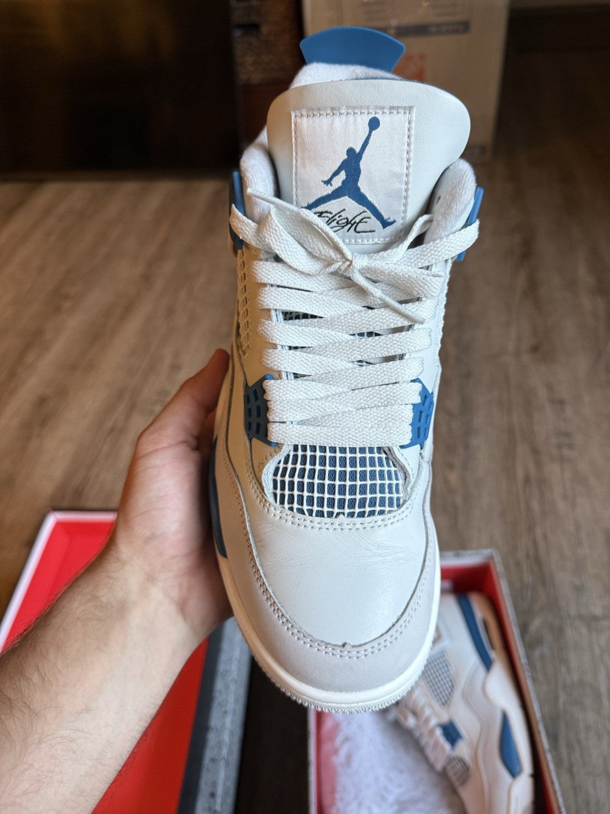 Size 9 - Jordan 4 Retro Military Blue