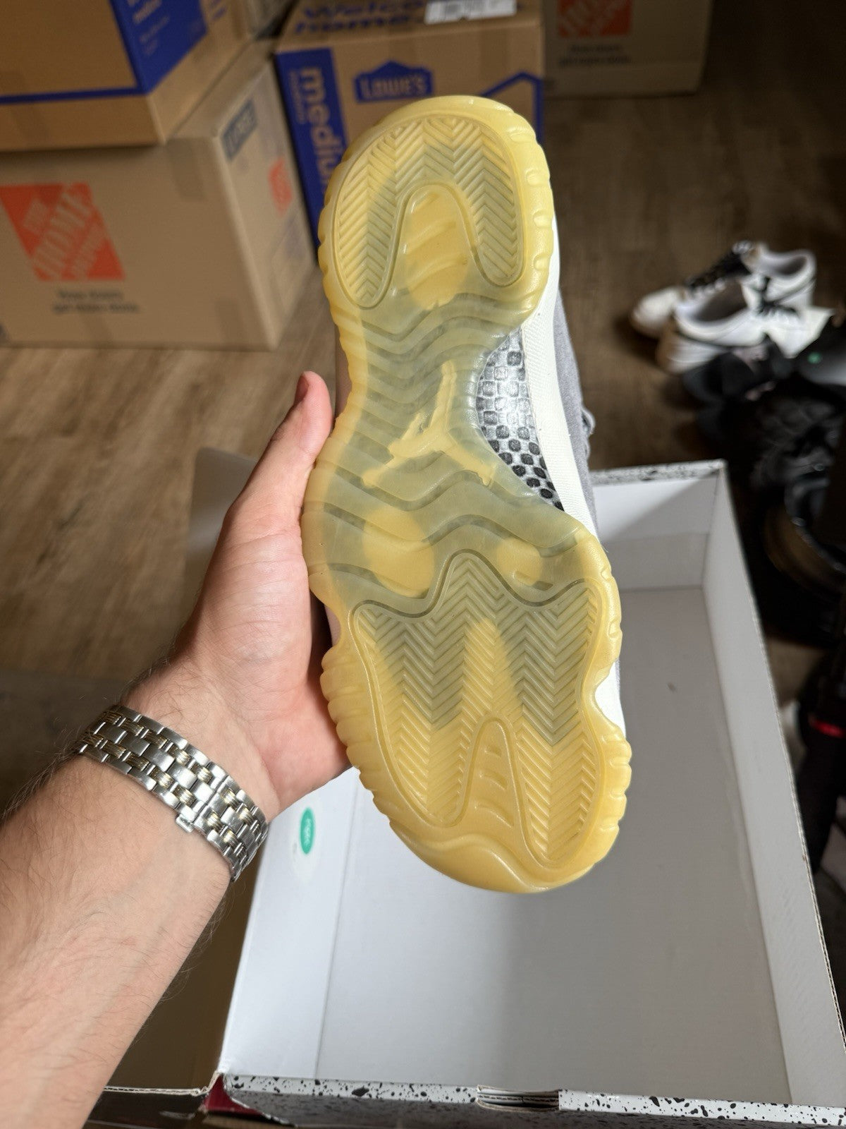 Size 8 - Air Jordan 11 Retro Premium Pinnacle Grey Suede