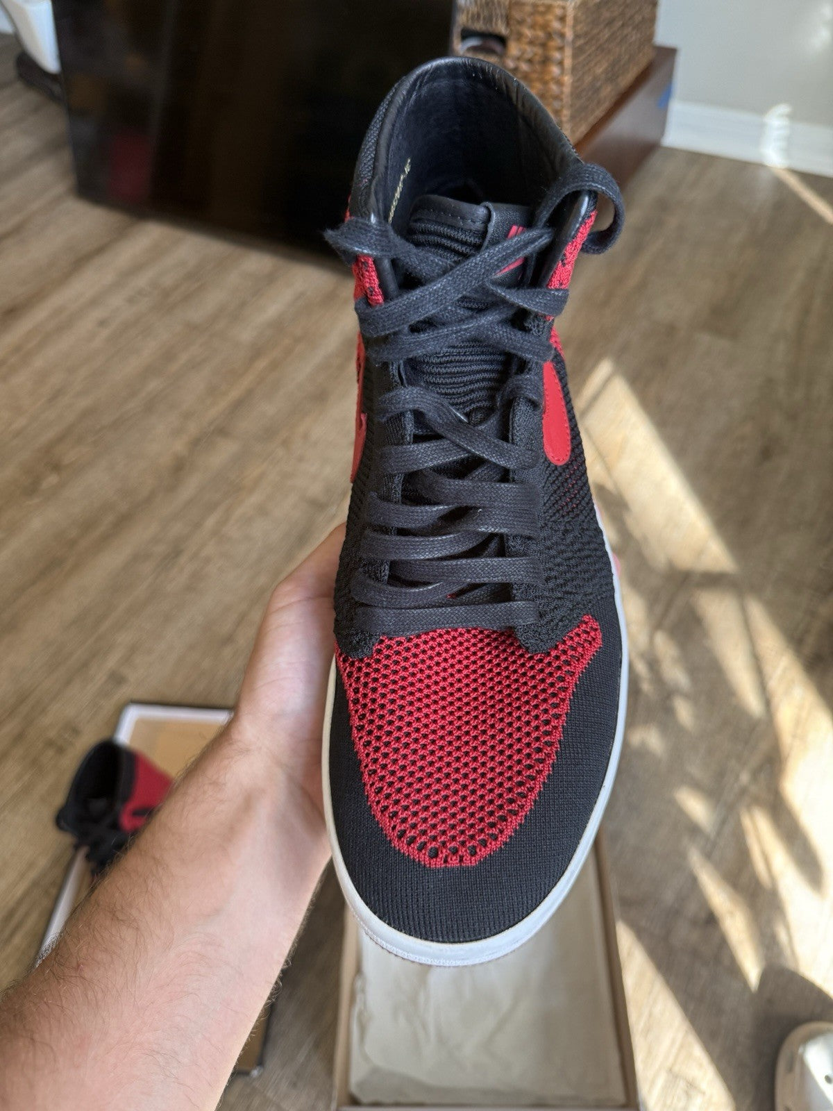 Size 10 - Jordan 1 Retro High OG Flyknit Bred