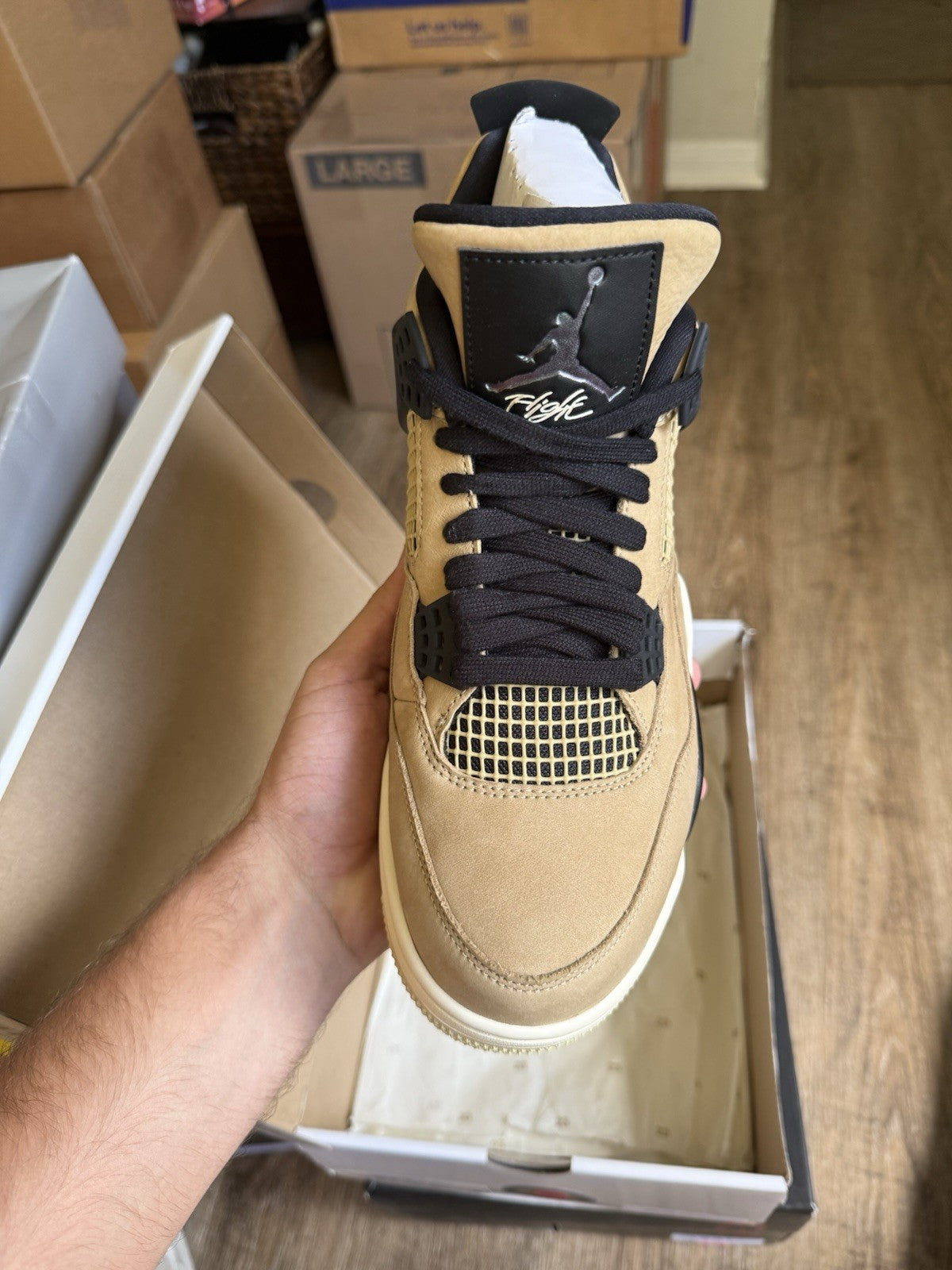 Size 9M/10.5W - Jordan 4 Retro Fossil (Brand New)