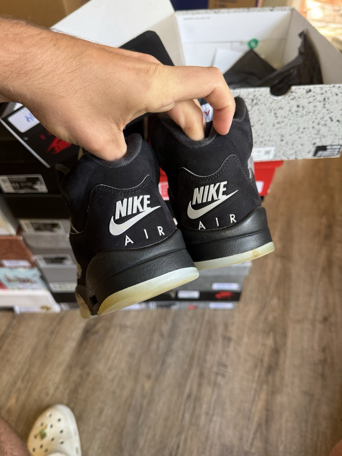 Size 7.5 - Jordan 5 Retro OG Black Metallic Reimagined
