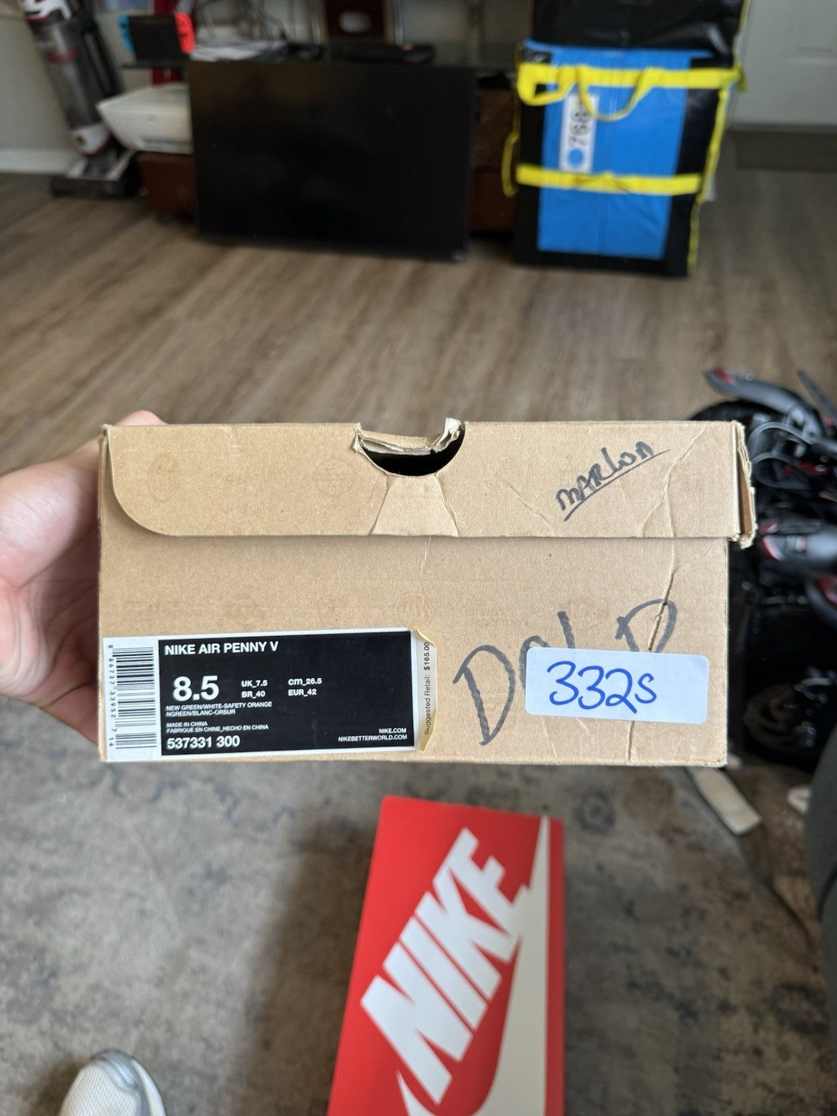 Size 8.5 - Nike Air Penny 5 Miami Dolphins (SEPERATION)