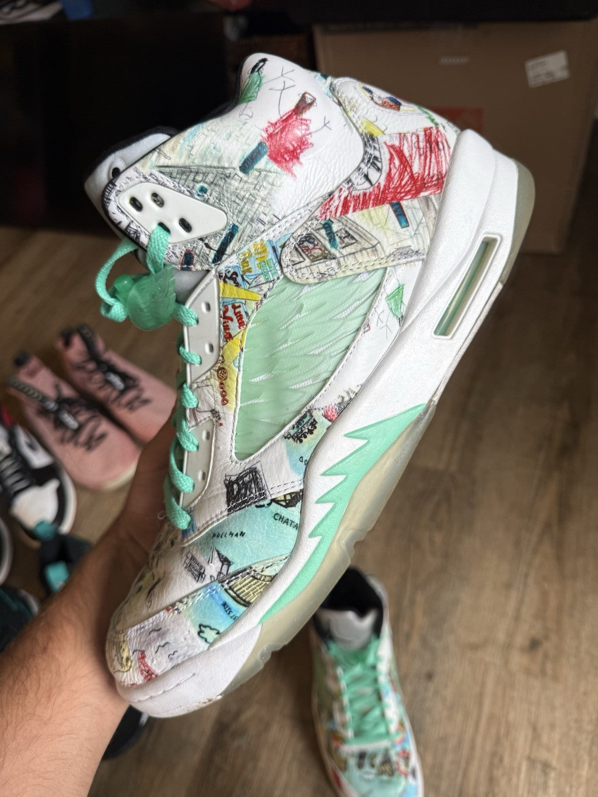 Size 14 - Jordan 5 Retro Wings White