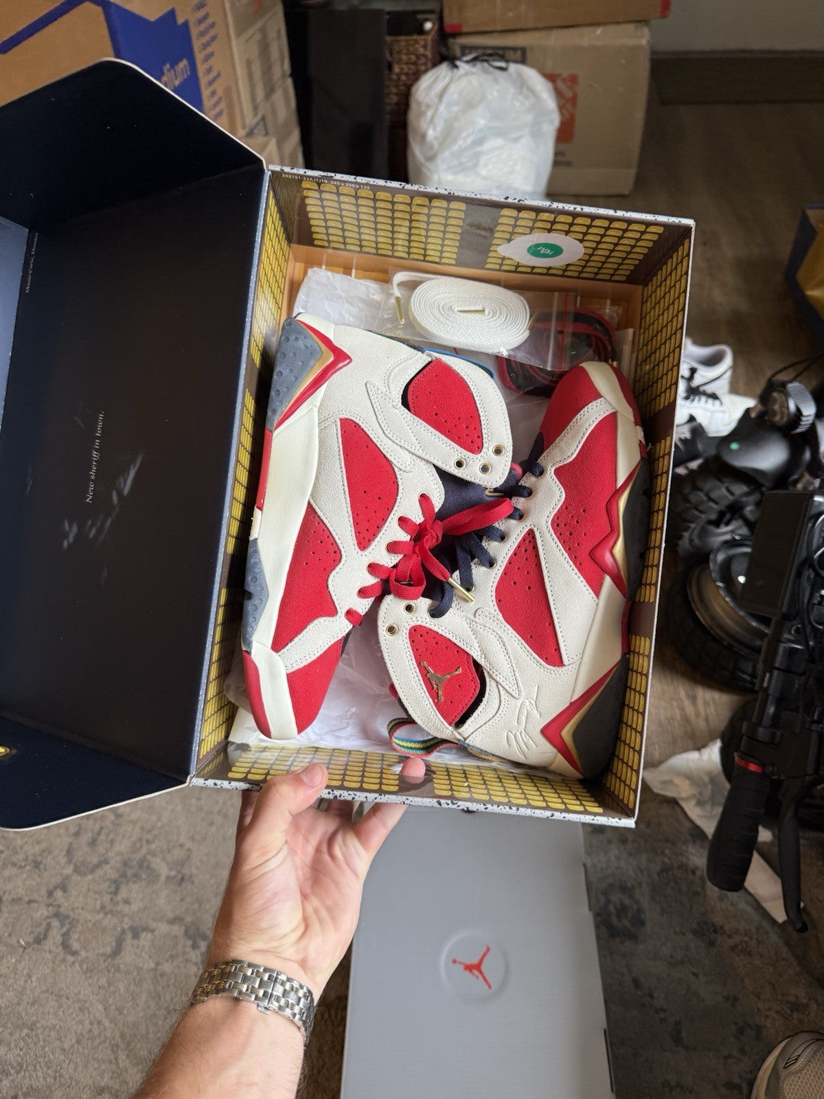 Size 7.5 - Jordan 7 Retro x Trophy Room 'Sheriff In Town'