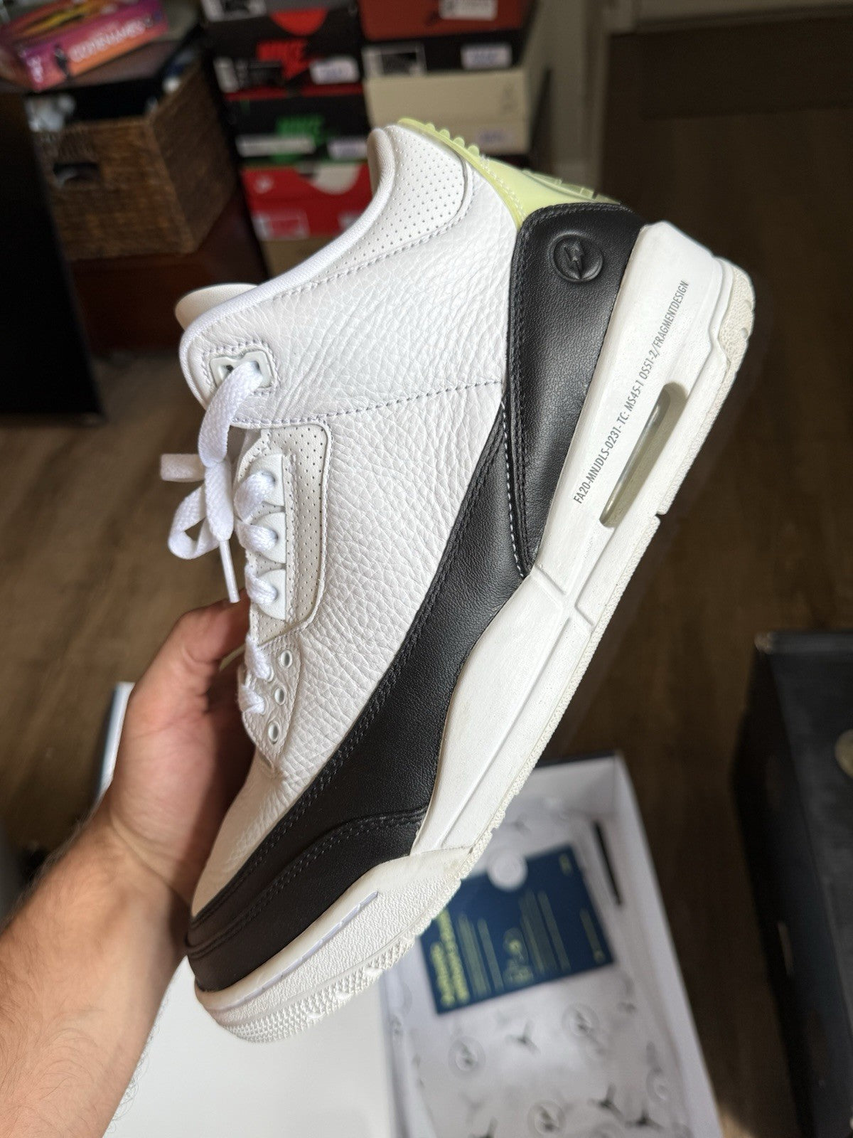 Size 10.5 - Jordan 3 Retro SP x Fragment Design Mid White