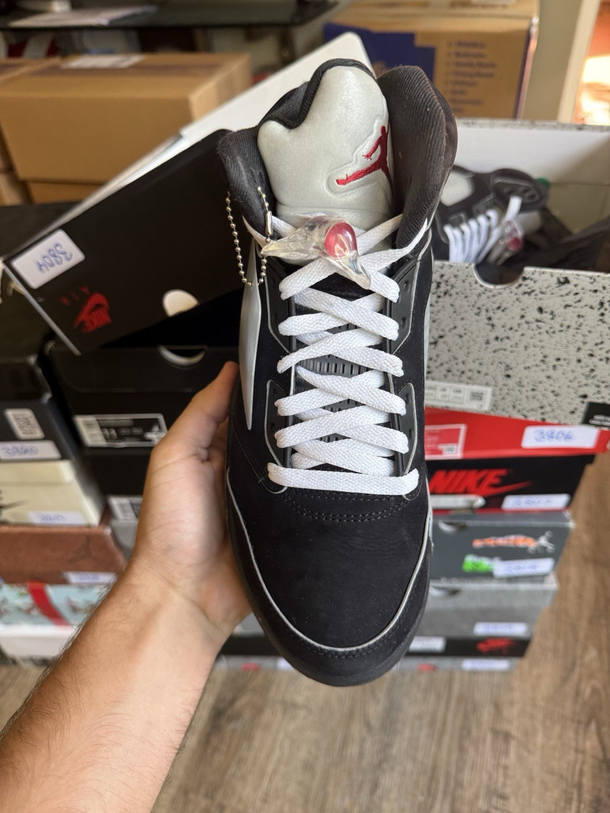 Size 7.5 - Jordan 5 Retro OG Black Metallic Reimagined