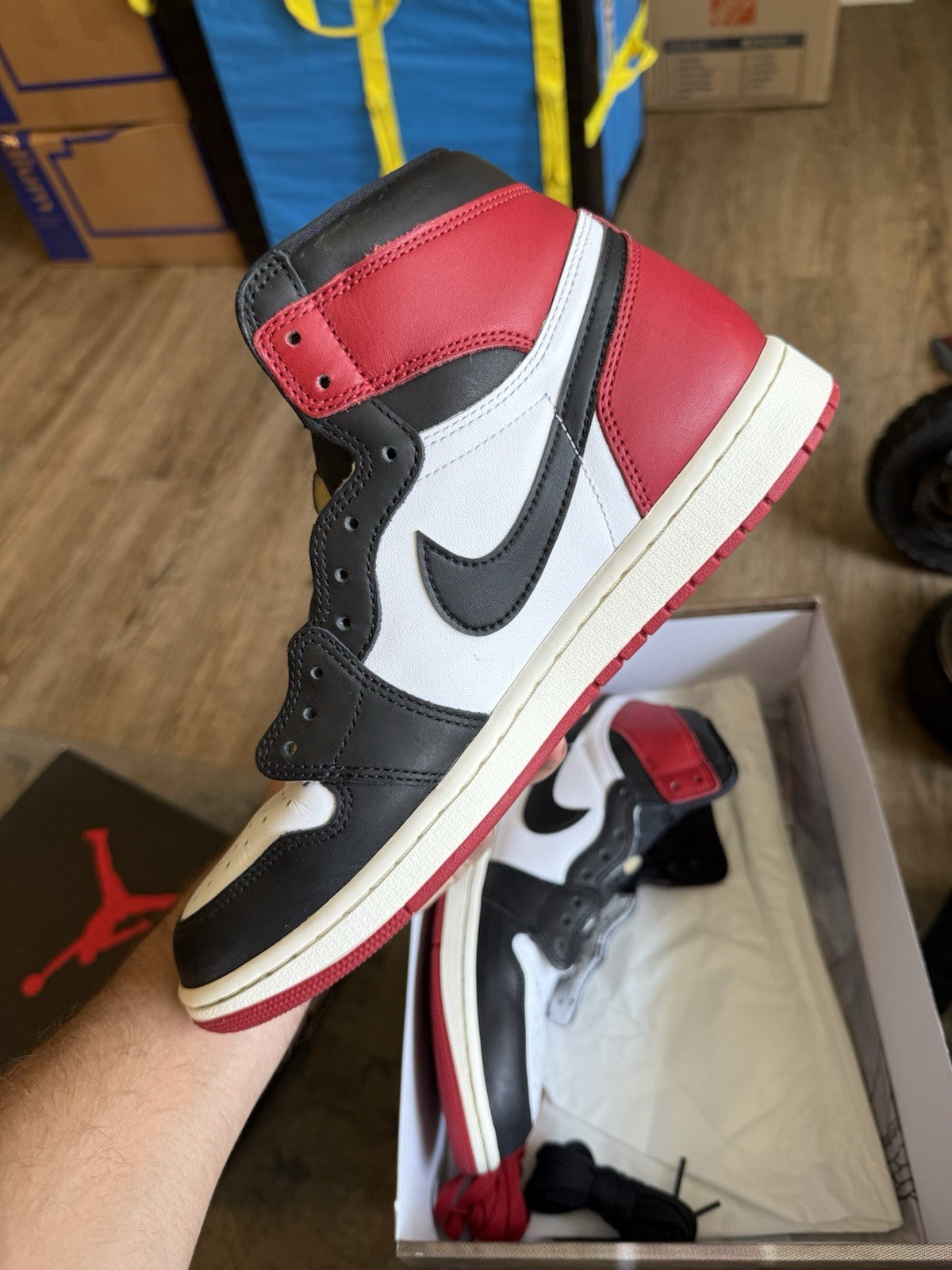 Size 10.5 - Air Jordan 1 Retro OG High Black Toe Reimagined