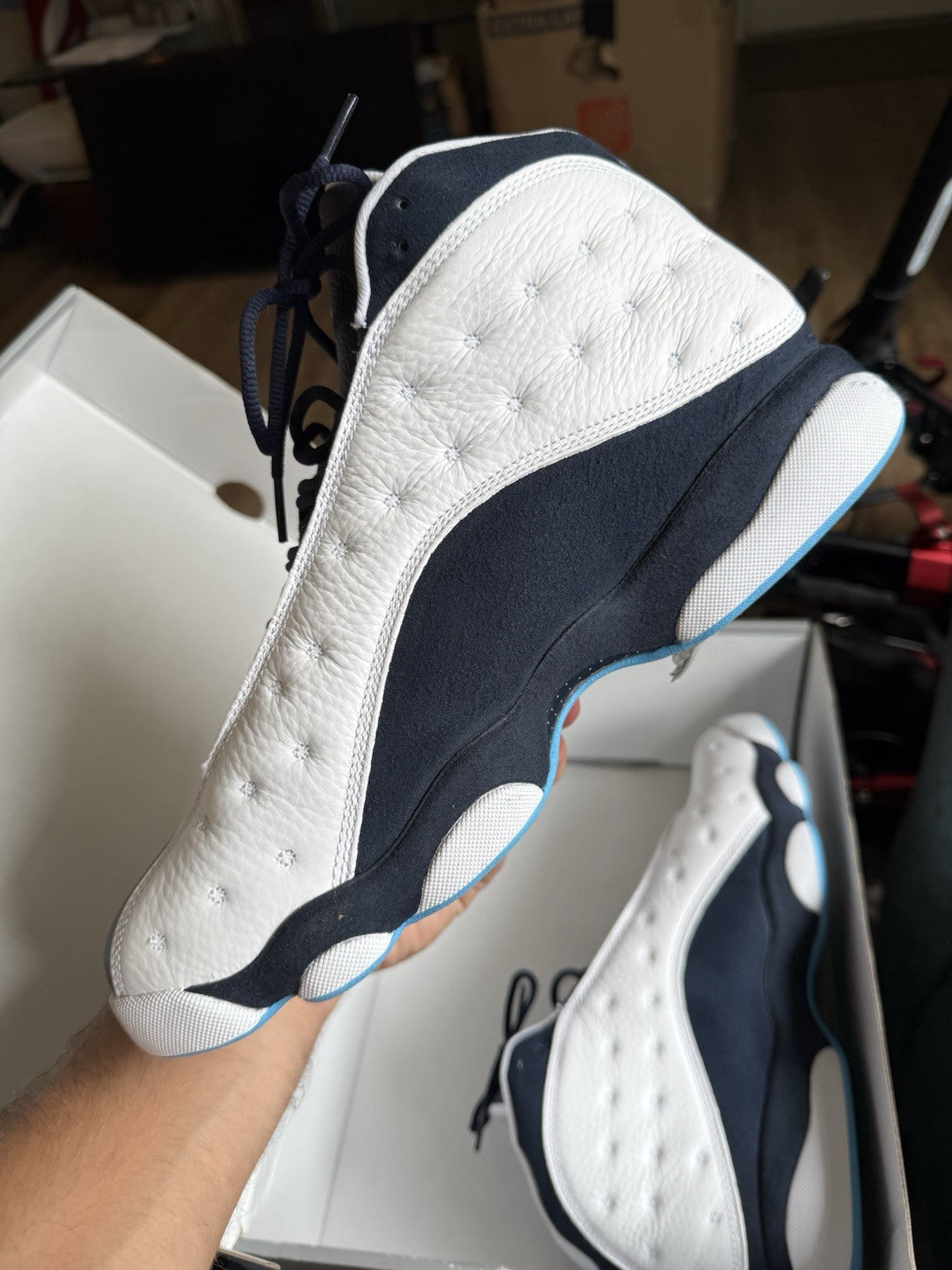 Size 11.5 - Jordan 13 Obsidian Powder White