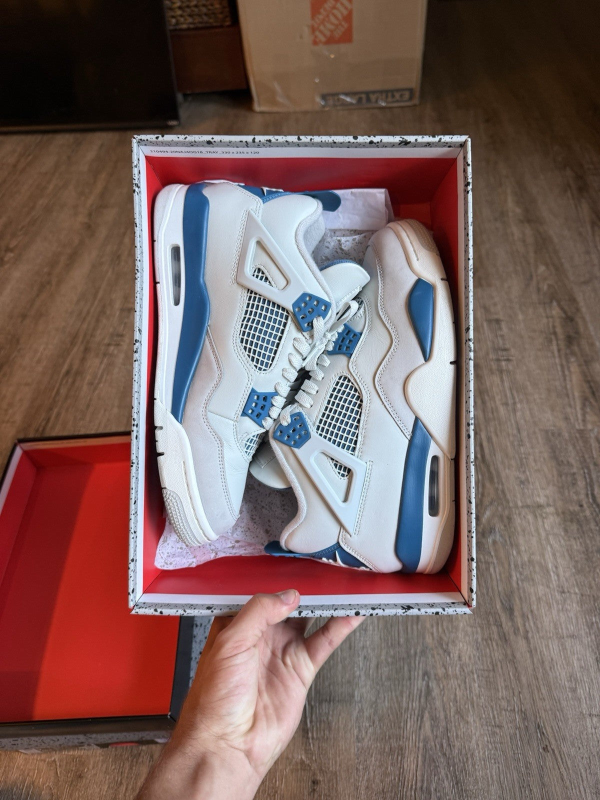 Size 9 - Jordan 4 Retro Military Blue