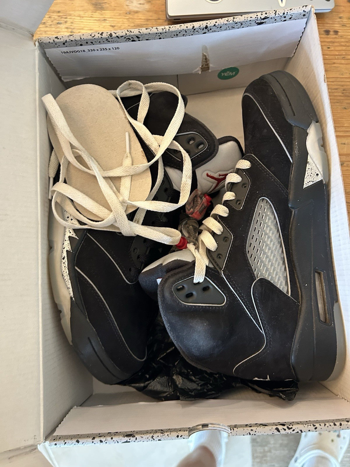 Size 8 - Air Jordan 5 Retro OG Black Metallic Reimagined