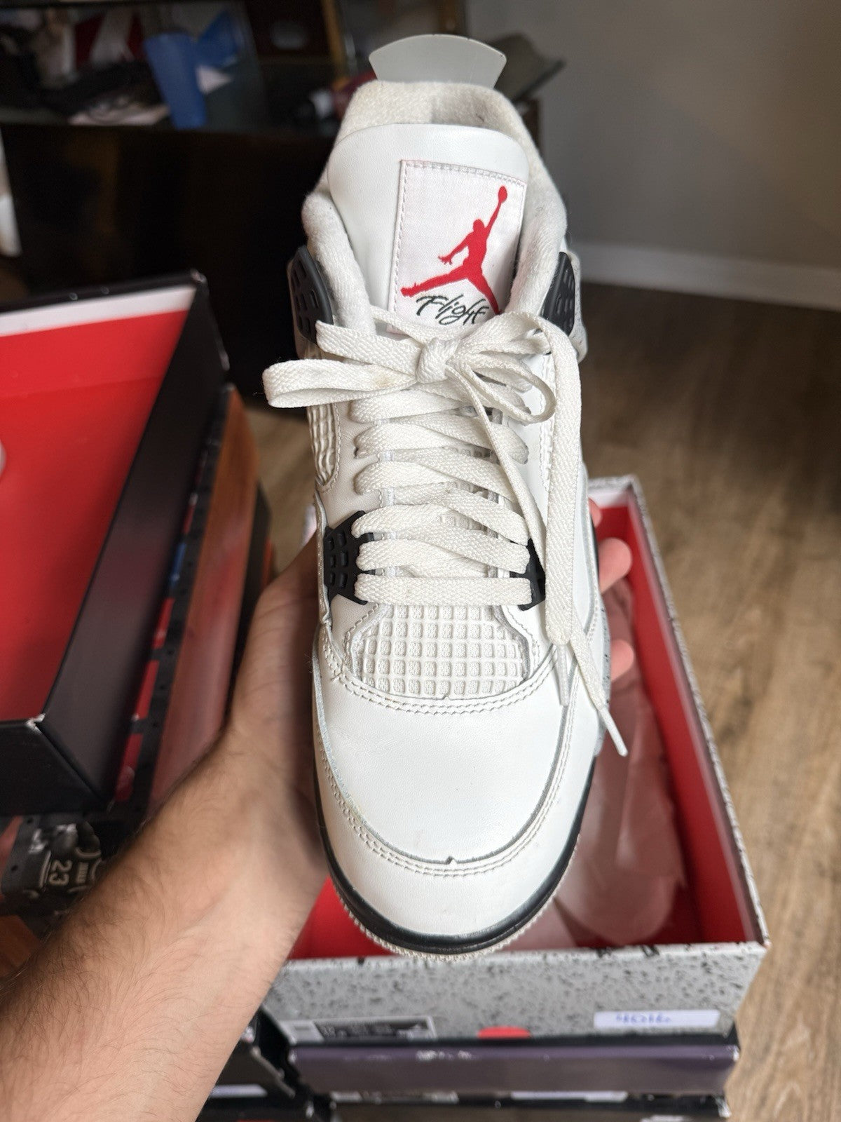Size 10 - Jordan 4 Retro OG White Cement (2025)