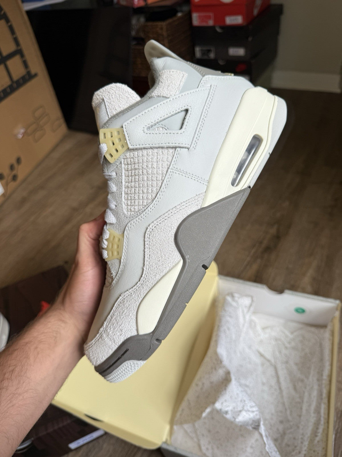 Size 11 - Jordan 4 Retro Craft Phonton Dust (New with Box Damage)
