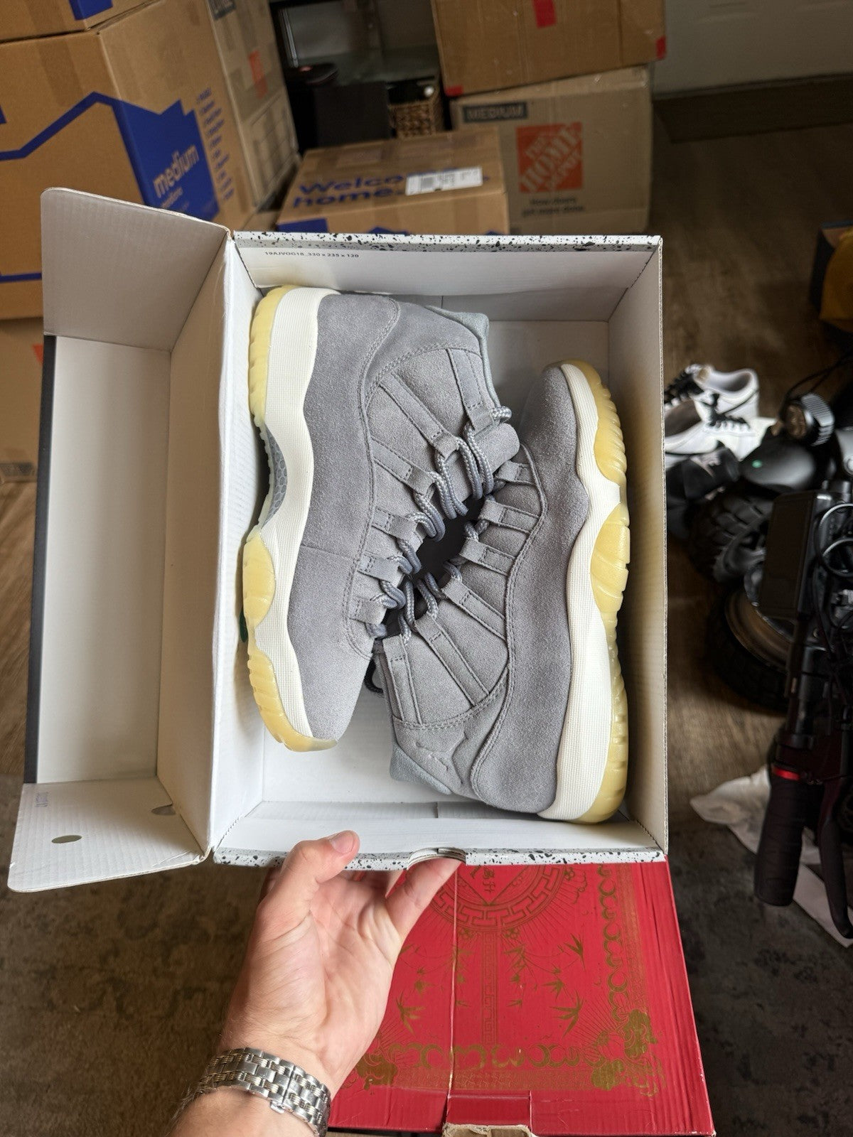Size 8 - Air Jordan 11 Retro Premium Pinnacle Grey Suede