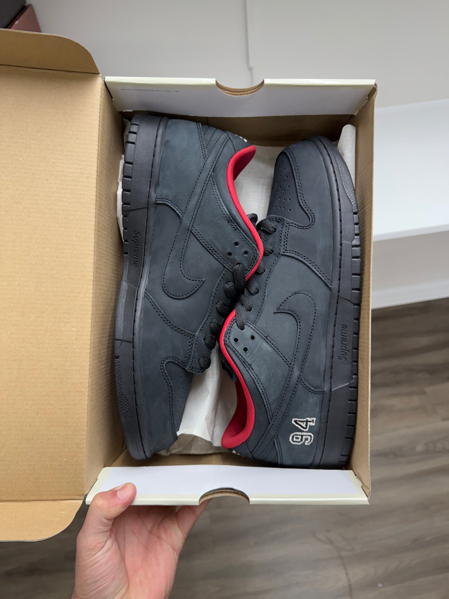 Size 13 - Nike SB Dunk Low Supreme Black (Brand New)