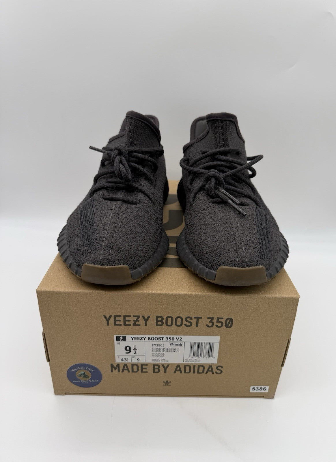 Size 9.5 - adidas Yeezy Boost 350 V2 Low Cinder Non Reflective