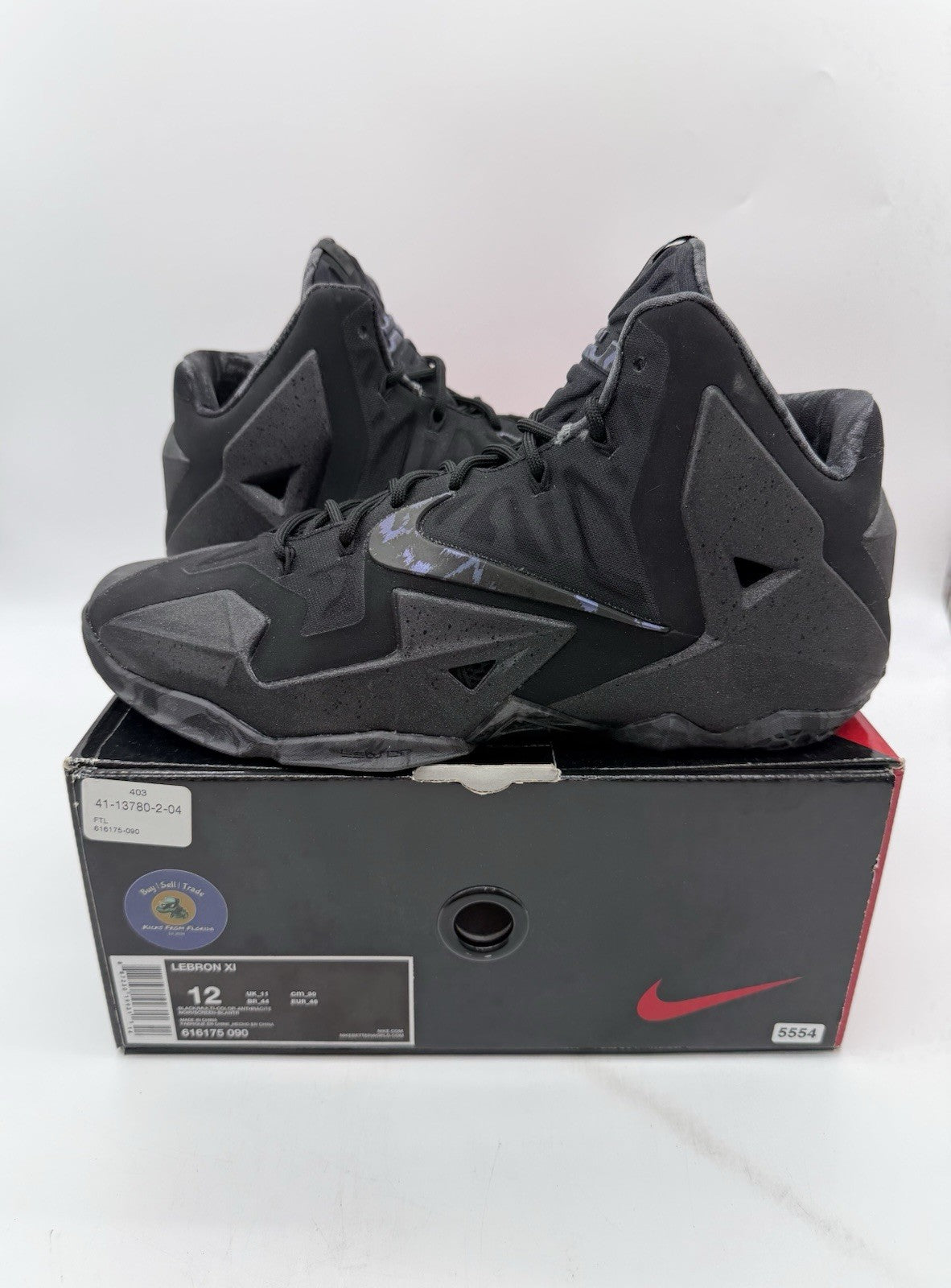 Size 12 - Nike LeBron 11 Blackout Anthracite (worn once)