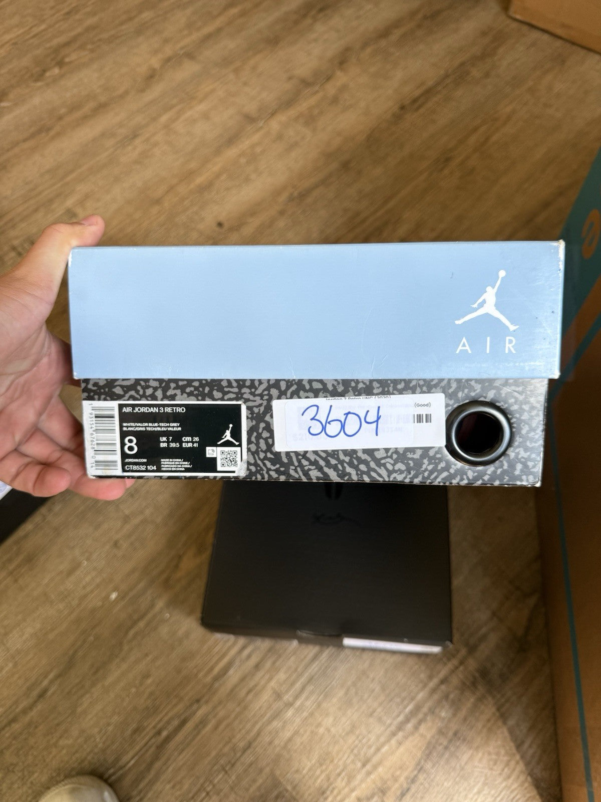Size 8 - Jordan 3 Retro UNC