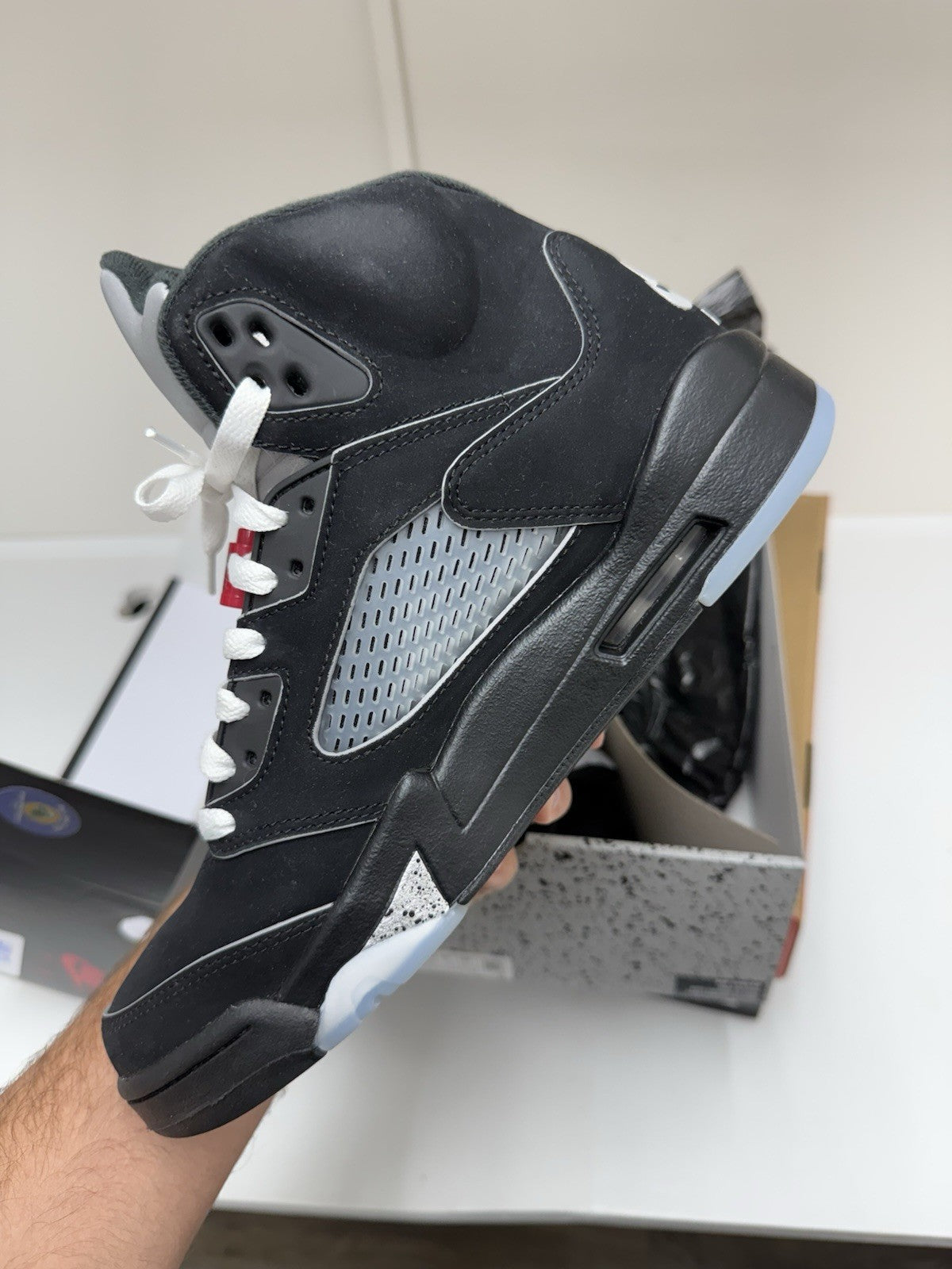 Size 9 - Jordan 5 Retro OG Black Metallic Reimagined