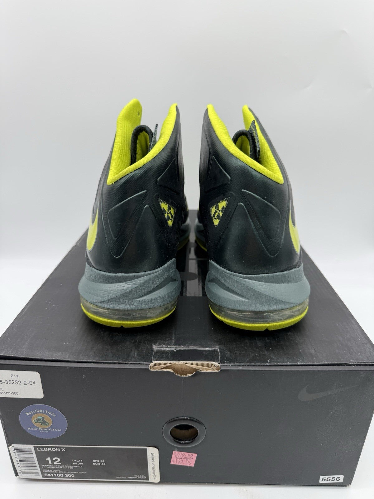 Size 12 - Nike LeBron X 10 Dunkman Seaweed/Atomic Green (Brand New)