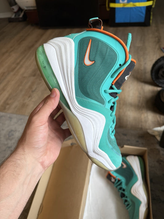 Size 8.5 - Nike Air Penny 5 Miami Dolphins (SEPERATION)