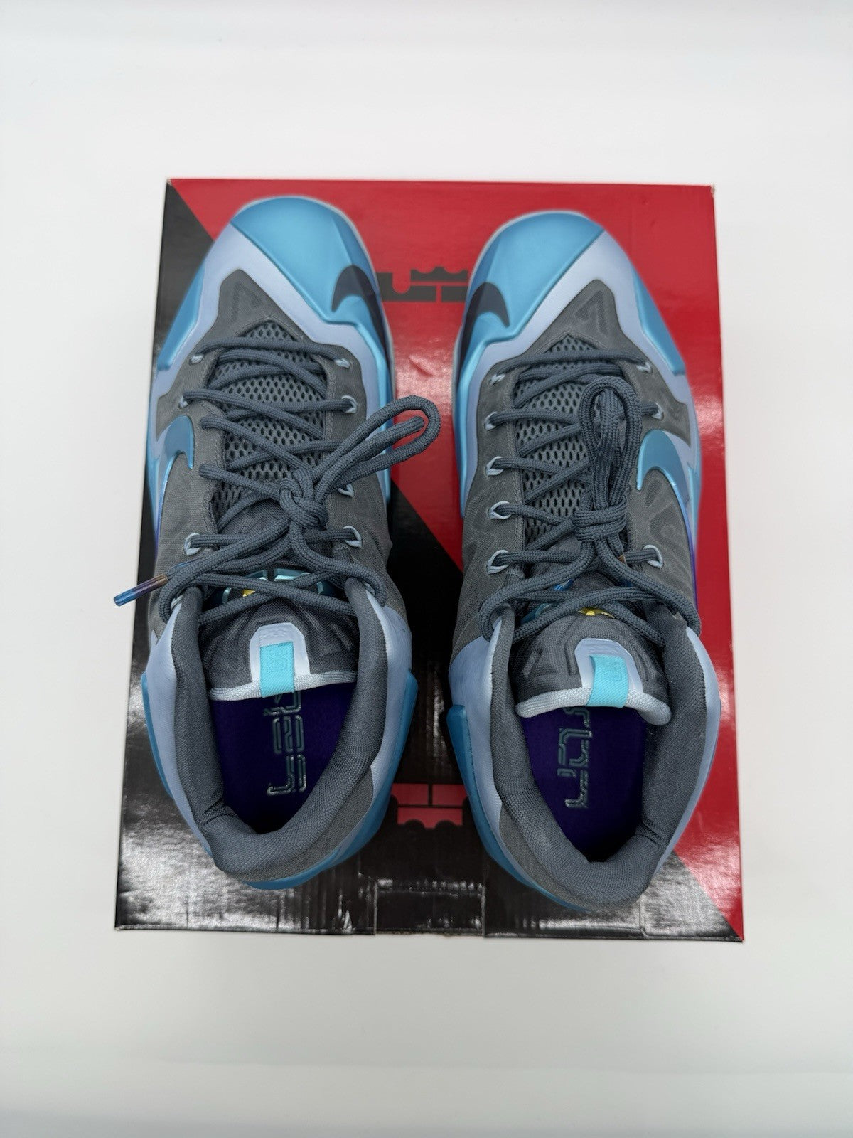 Size 12 - Nike LeBron 11 Armory Steel Gamma Blue 2013